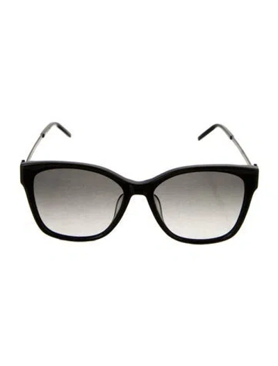 Pre-owned Saint Laurent Signature Logo Oversize Sunglasses W/ Tags In Black