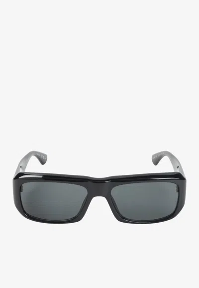 Saint Laurent Signature Square Sunglasses In Gray