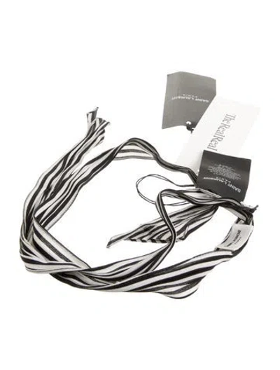 Pre-owned Saint Laurent Silk Belt W/ Tags In Black