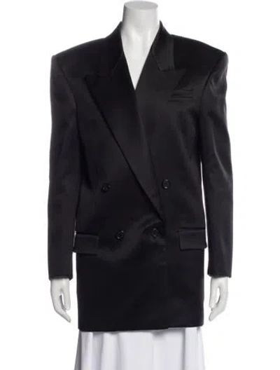 Pre-owned Saint Laurent Silk Blazer In Blue