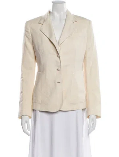 Pre-owned Saint Laurent Silk Blazer In Neutral
