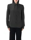 Saint Laurent Silk Pois Shirt For Women In Multi
