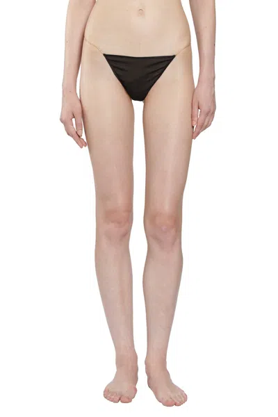 Saint Laurent Silk Briefs In Black
