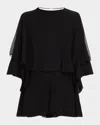 Saint Laurent Backless Romper In Noir