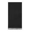Saint Laurent Silk-cashmere Scarf In Black