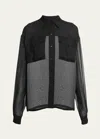 Saint Laurent Silk Crepe Muslin Shirt In Nero