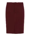 Saint Laurent Midi Skirt In Brown