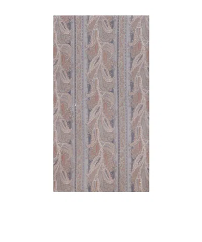 Saint Laurent Silk Crepe Scarf In Gray
