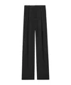 Saint Laurent Wide-leg Pants In Grain De Poudre In Black