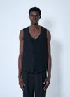 Saint Laurent Silk Crepe Waistcoat In Black