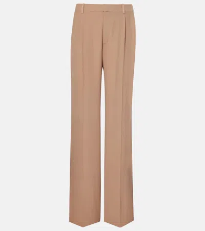 SAINT LAURENT SILK CRÊPE WIDE-LEG PANTS
