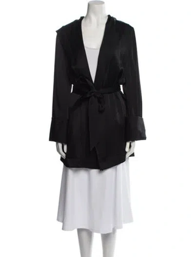 Pre-owned Saint Laurent Silk Evening Jacket In Black