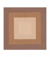 Saint Laurent Silk Geometric Print Scarf In Brown