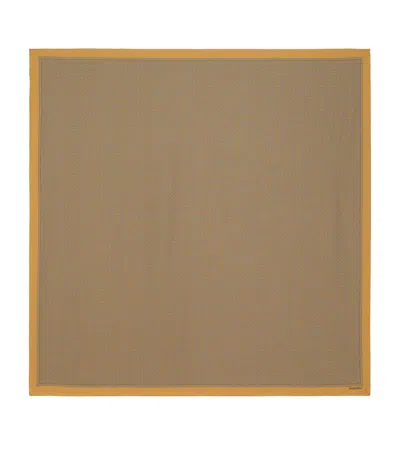 Saint Laurent Silk Geometric Print Scarf In Neutral