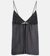 Saint Laurent Silk Georgette Camisole In Black