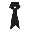 Saint Laurent Silk Jacquard Scarf In Black