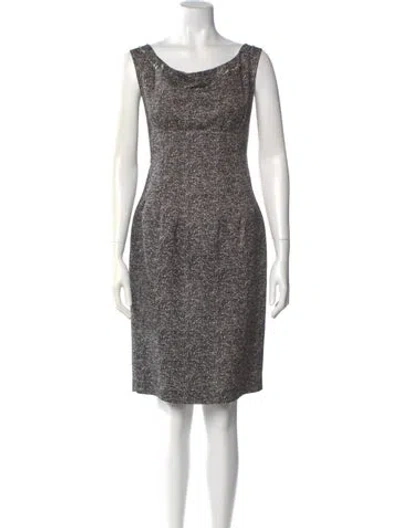 Pre-owned Saint Laurent Silk Knee-length Dress In Black