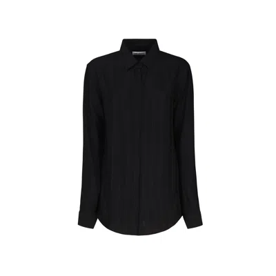 SAINT LAURENT SAINT LAURENT SILK LOGO SHIRT