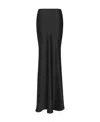 Saint Laurent Silk Maxi Skirt In Black
