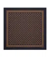 Saint Laurent Silk Medallion Print Scarf In Blue