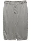 Saint Laurent Waist Loop Skirt In Grey