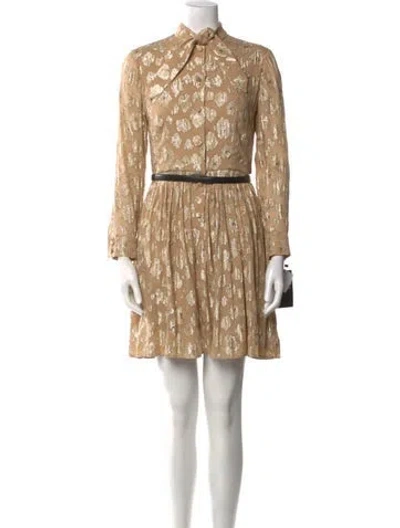 Pre-owned Saint Laurent Silk Mini Dress