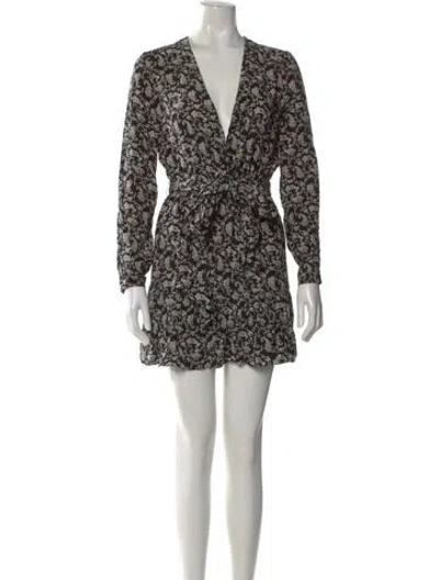 Pre-owned Saint Laurent Silk Mini Dress In Black