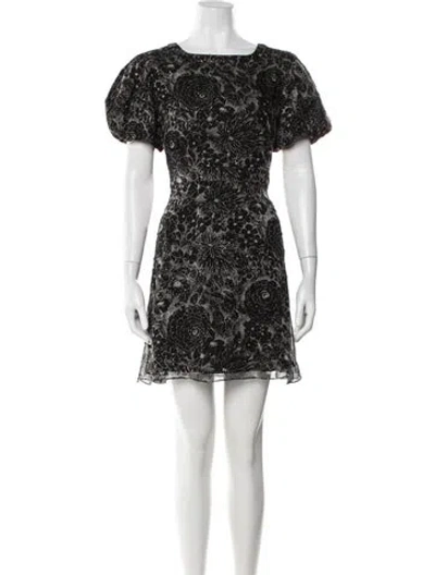 Pre-owned Saint Laurent Silk Mini Dress In Black