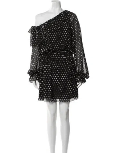 Pre-owned Saint Laurent Silk Mini Dress In Black