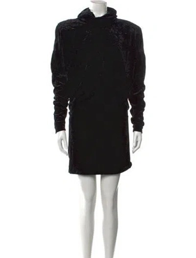 Pre-owned Saint Laurent Silk Mini Dress In Black