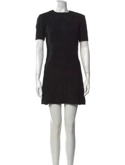 Pre-owned Saint Laurent Silk Mini Dress In Black