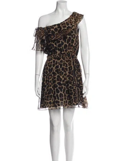 Pre-owned Saint Laurent Silk Mini Dress In Multicolor