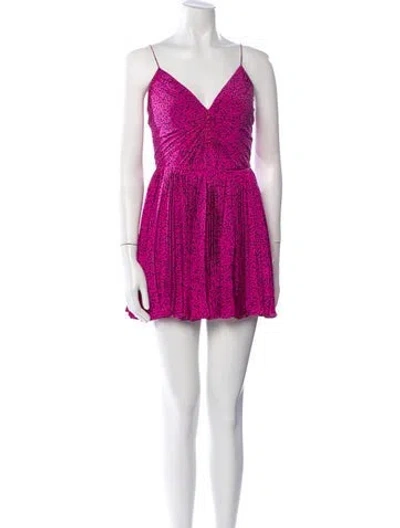 Pre-owned Saint Laurent Silk Mini Dress In Pink