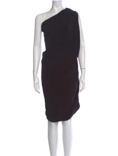 Pre-owned Saint Laurent Silk Mini Dress W/ Tags In Black