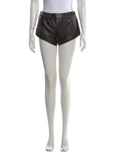 Pre-owned Saint Laurent Silk Mini Shorts In Black
