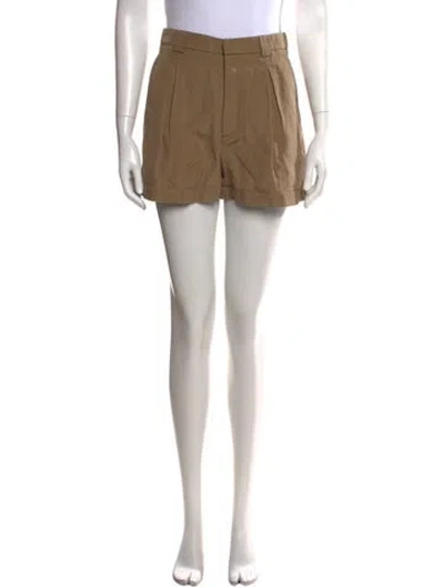 Pre-owned Saint Laurent Silk Mini Shorts In Neutral