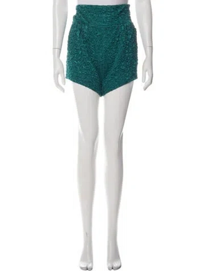 Pre-owned Saint Laurent Silk Mini Shorts W/ Tags In Green