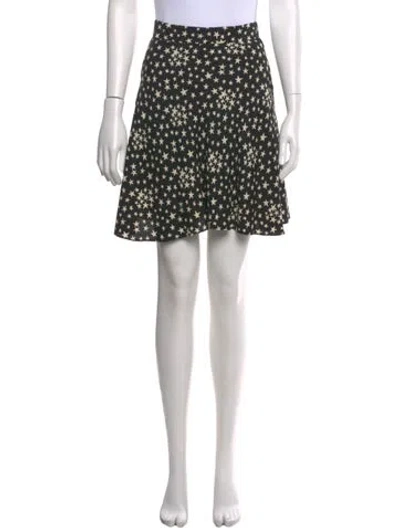 Pre-owned Saint Laurent Silk Mini Skirt In Black