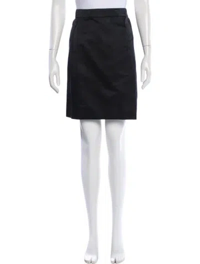 Pre-owned Saint Laurent Silk Mini Skirt In Black