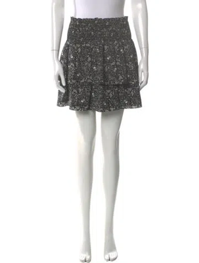 Pre-owned Saint Laurent Silk Mini Skirt In Black