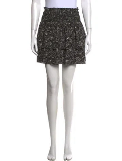 Pre-owned Saint Laurent Silk Mini Skirt In Black