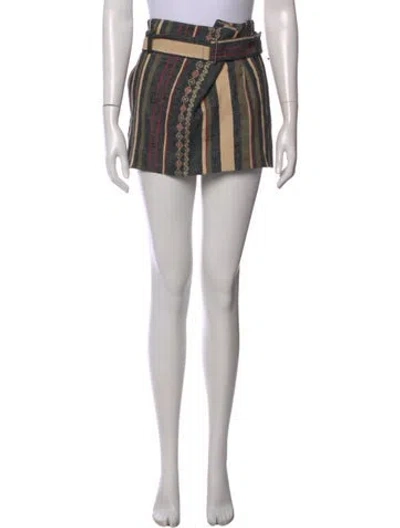 Pre-owned Saint Laurent Silk Mini Skirt In Gray