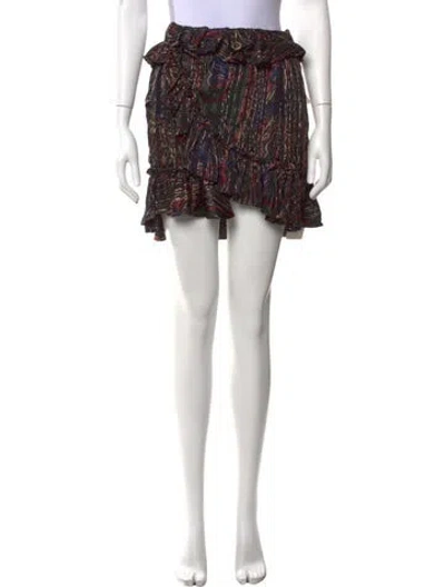 Pre-owned Saint Laurent Silk Mini Skirt W/ Tags In Black