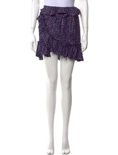 Pre-owned Saint Laurent Silk Mini Skirt W/ Tags In Blue