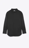 Saint Laurent Silk Duchess-satin Shirt In Black
