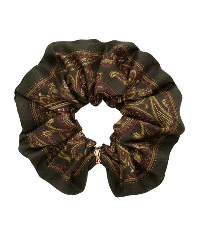 SAINT LAURENT SILK PAISLEY SCRUNCHIE