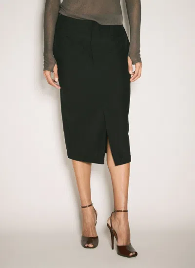 Saint Laurent High-waisted Pencil Skirt In Black