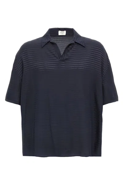 SAINT LAURENT SAINT LAURENT SILK POLO SHIRT
