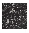 Saint Laurent Leaf-print Silk-twill Scarf In Black