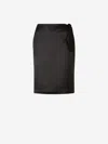 Saint Laurent Knot-detailing Silk Skirt In Sarong Style